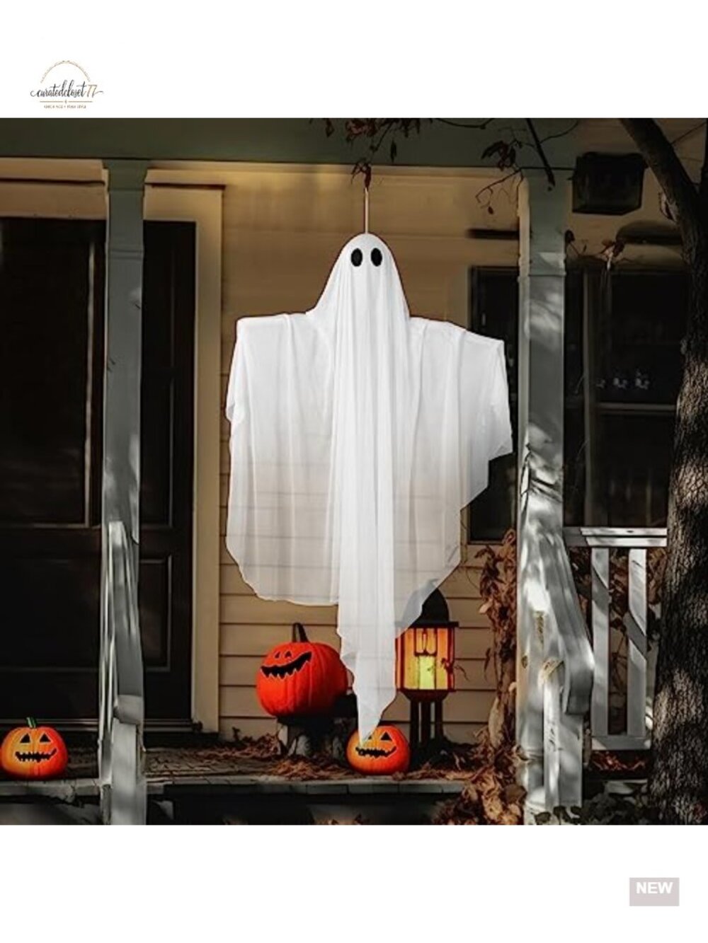 Hanging Light-Up Ghost Decoration Waterproof Halloween Prop - Picture 6 of 6